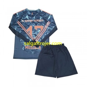 Bayern München Musiala 42 Fodboldtrøjer Børn Udebanesæt 2024/25 Langærmet